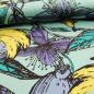 Preview: Viskose Rayon mit Baumwolle "Früchte" mint
